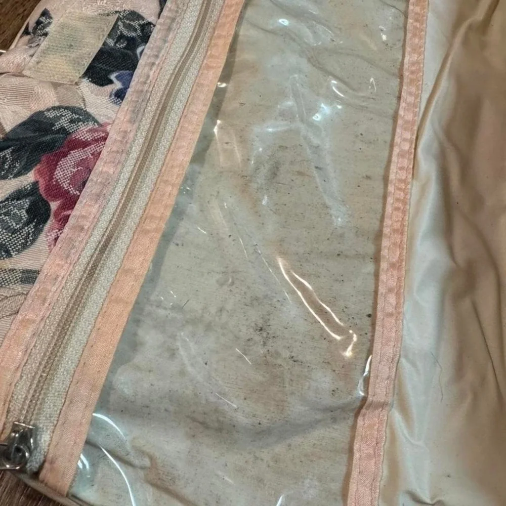 Vintage Floral Tapestry print hanging makeup‎ toiletries bag w/ storage pockets